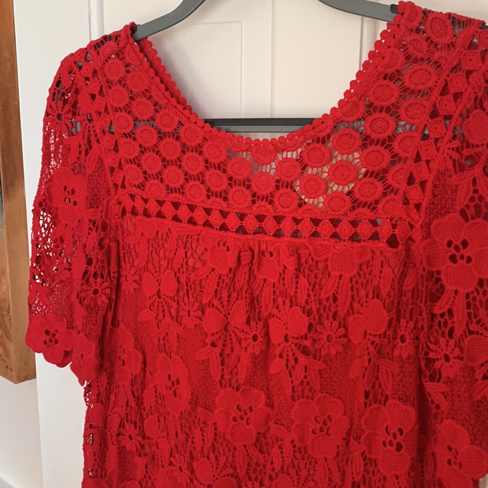 *SOLD* Anthropologie cotton eyelet top